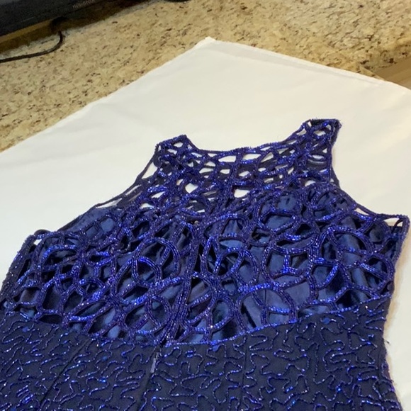 Scala blue beaded gown, size XXL - Picture 2 of 9